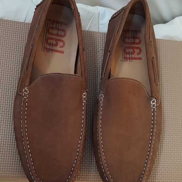 1901 M09015 MEN\'S TAN NUBUCK LEATHER SLIPON LOAFERS SIZE 15M main image 12